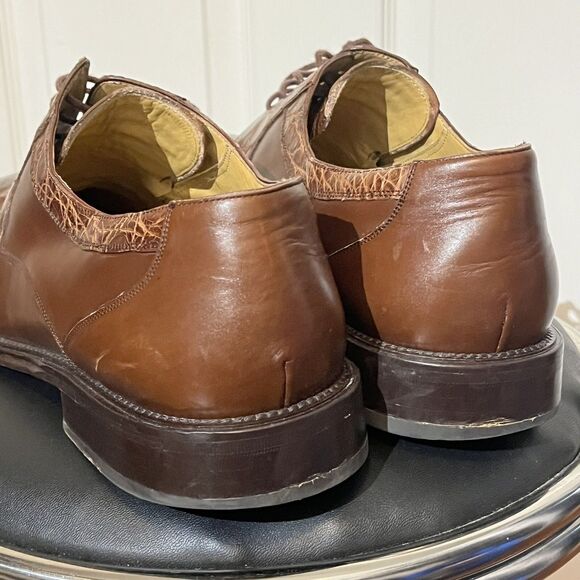 MEZLAN Leather Genuine Crocodile Alligator Loafers Shoes Boots 13 Vintage main image 5
